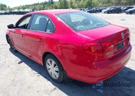 2012 Volkswagen Jetta 2.0L S from USA, damaged, VIN 3VW1K7AJ3CM343852